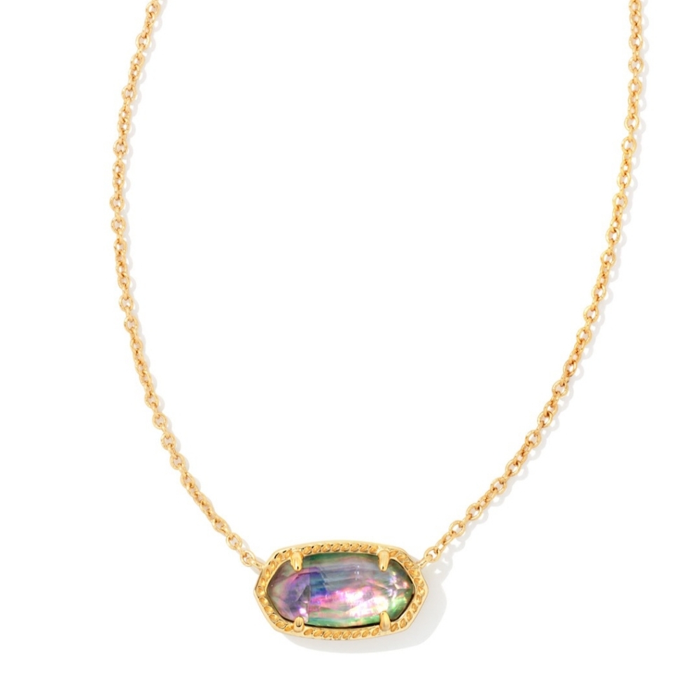 Rare Kendra Scott Lilac Albalone Elisa Necklace